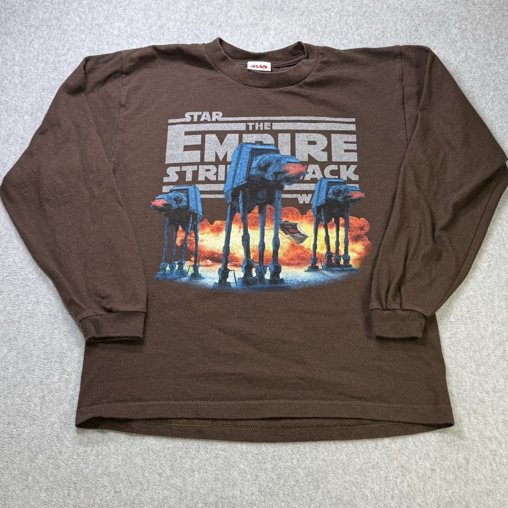 Star Wars Empire Strikes Back AT-AT Brown Long Sleeve Shirt Men's Small 2010